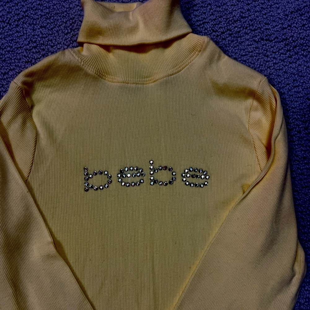 Bebe Vibrant Yellow Knit Top